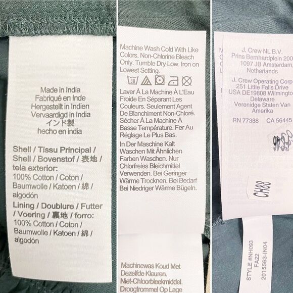 NWT Madewell Cotton Poplin Wrap Mini Dress Dark Palm Green Women’s Size XL NEW - Picture 13 of 14